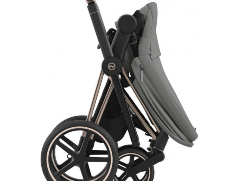 Коляска детская от Cybex Priam 4.0 2 в 1 оттенок Mirage Grey на шасси Chrome Brown