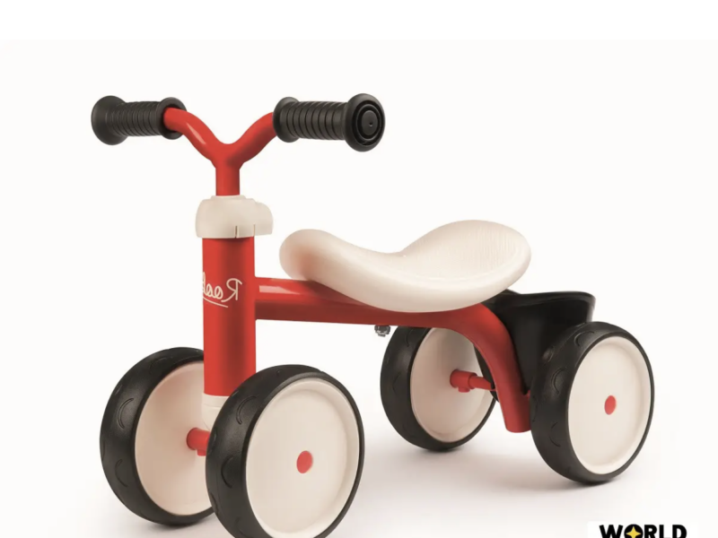 Біговел дитячий Smoby Toys металевий, чотириколісний червоний (