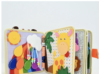 Развивающая фетровая сумочка бизиборд для малышей
