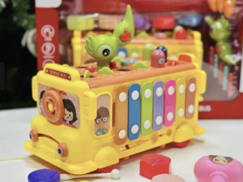 Розвивальна гра сортер для малюків Автобус іграшковий Розвивальні іграшки для найменших