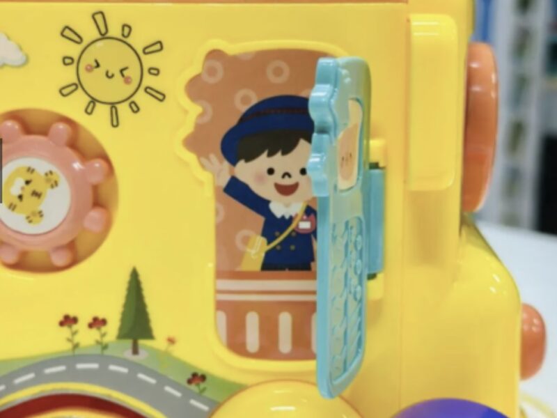 Розвивальна гра сортер для малюків Автобус іграшковий Розвивальні іграшки для найменших