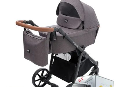 Коляска універсальна 2в1 Bair Palermo (чохол на ніжки, кошик, сумка, підсклянник) Коричнева