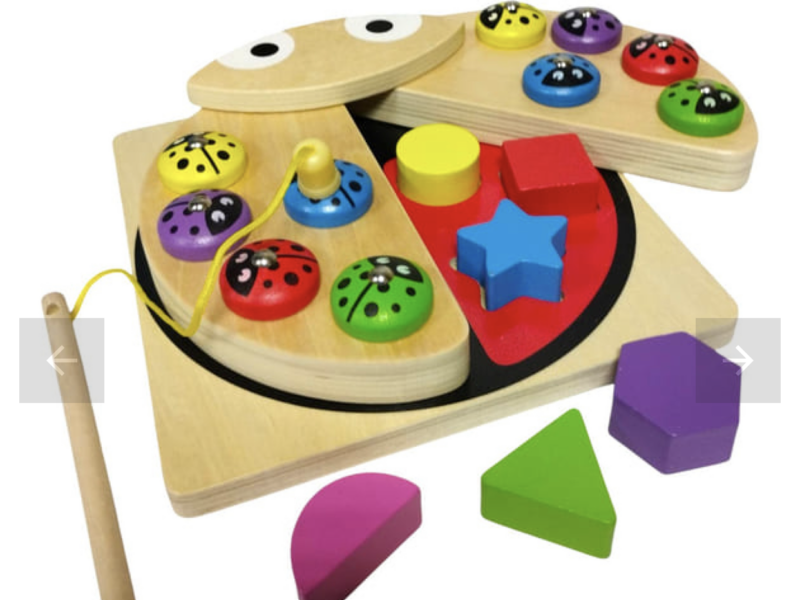 Деревянная игрушка Tree Toys Божья коровка сортер, рыбалка (MD 1876)