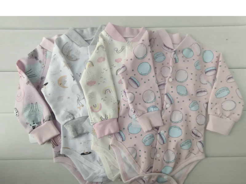 Дитячий боді для дівчинки з футеру, зріст 68