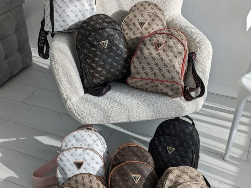 Жіночий коричневий рюкзак guess гесс люкс якість