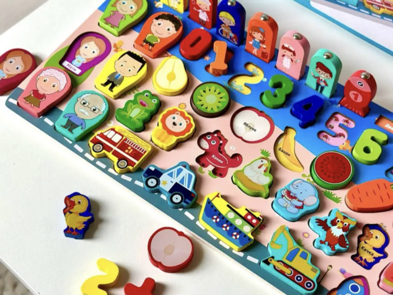 Деревяний розвиваючий дитячий Сортер по методиці Монтессорі 1980 Limo toy 5 В 1 українською мовою Код: 1726269195