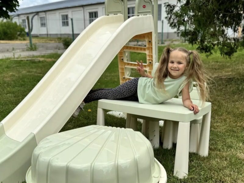 Хакі комплект 3 в 1 Новий дитячий майданчик для приватного будинку Дитячі майданчики та ігрові комплекси doloni