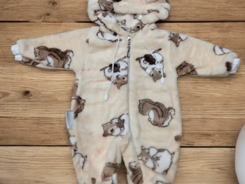 Дитячий теплий махровий чоловічок 56,62,68,74 см Код: 325432432432