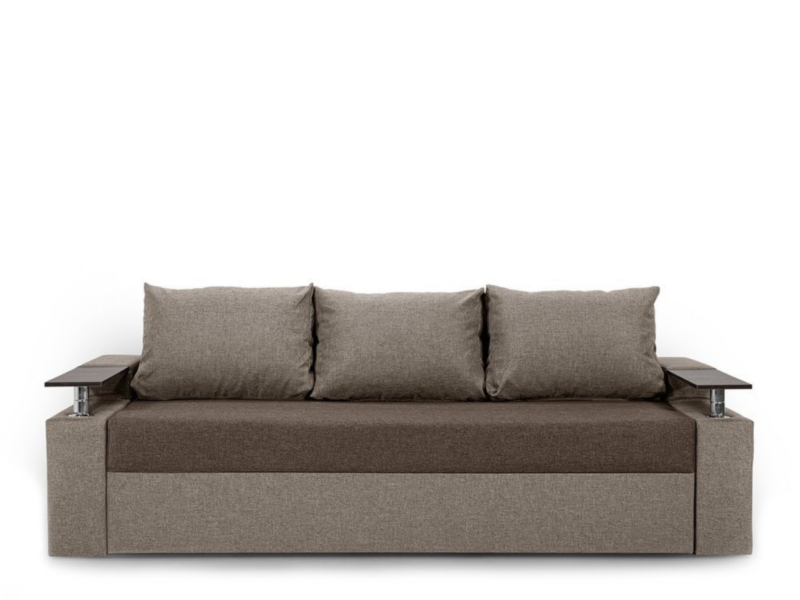 Диван Евро (235 × 98 см, коричневый с бежевым) IMI