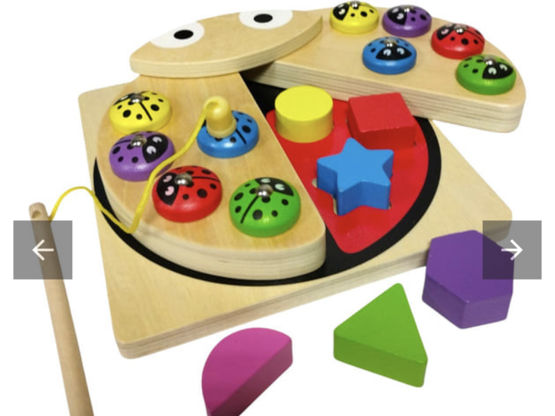 Деревянная игрушка Tree Toys Божья коровка сортер, рыбалка (MD 1876)