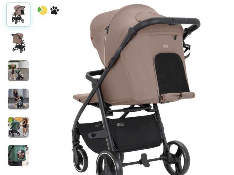 Carrello Bravo CRL-8512 прогулянкова коляска для бездоріжжя, всесезонний візок • Royal Beige