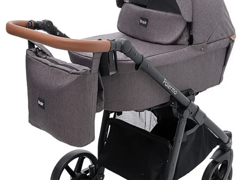 Коляска універсальна 2в1 Bair Palermo (чохол на ніжки, кошик, сумка, підсклянник) Коричнева