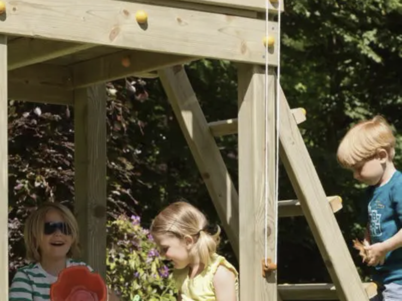 Дитячий майданчик Blue Rabbit KIOSK, будиночок із гіркою Код: KIOSK