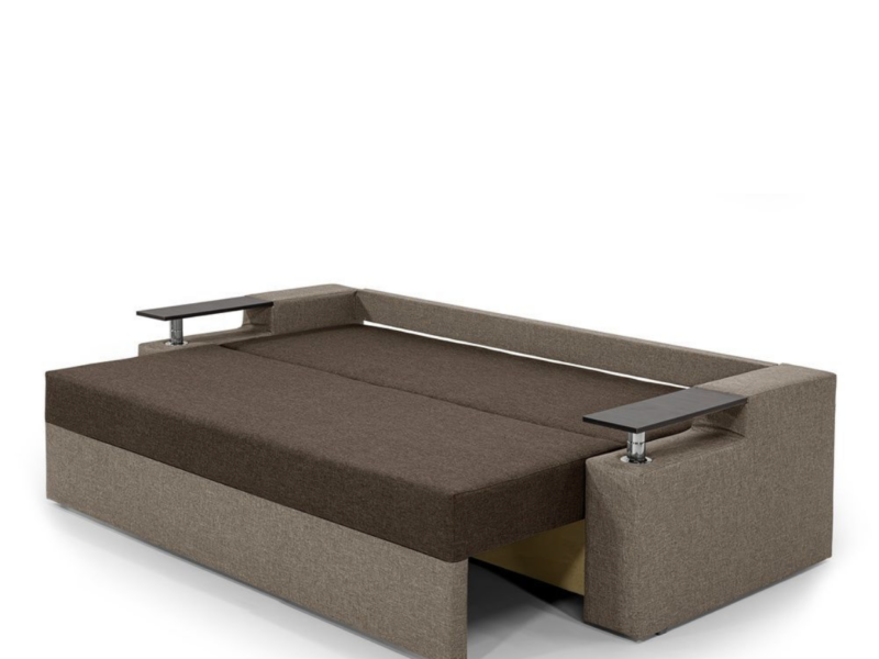 Диван Евро (235 × 98 см, коричневый с бежевым) IMI