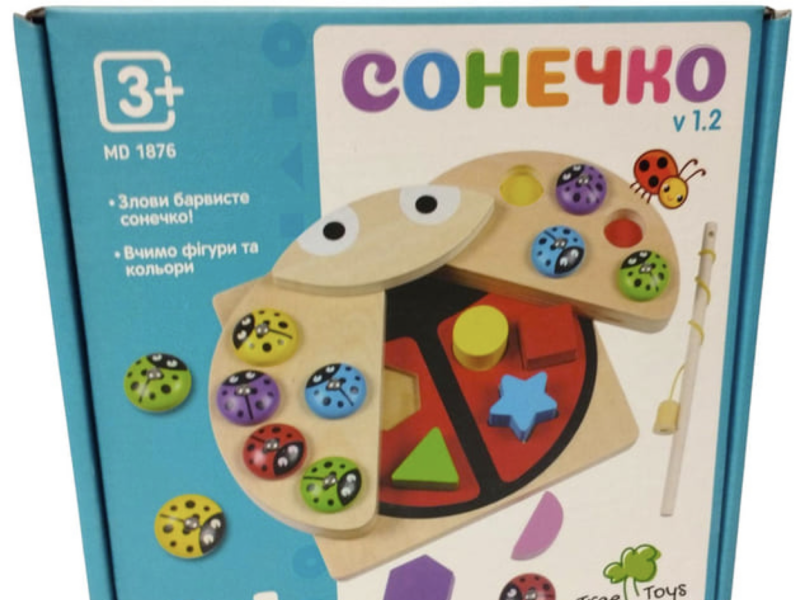Деревянная игрушка Tree Toys Божья коровка сортер, рыбалка (MD 1876)