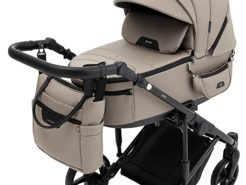 Коляска універсальна 2в1 Adamex Zico Eco (сумка, кошик, чохол на ніжки) Коричнева
