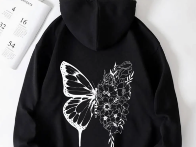 Жіночий худі з метеликом з капюшоном Код: 24