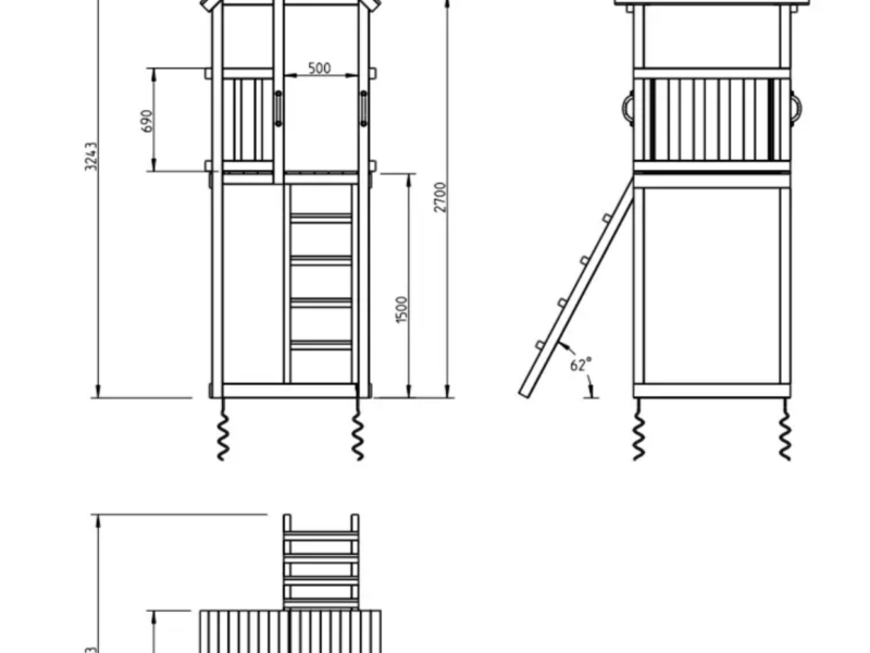 Дитячий майданчик Blue Rabbit KIOSK + SWING Код: KIOSK + SWING