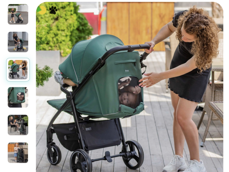 Carrello Bravo CRL-8512 прогулянкова коляска для бездоріжжя, всесезонний візок • Royal Beige