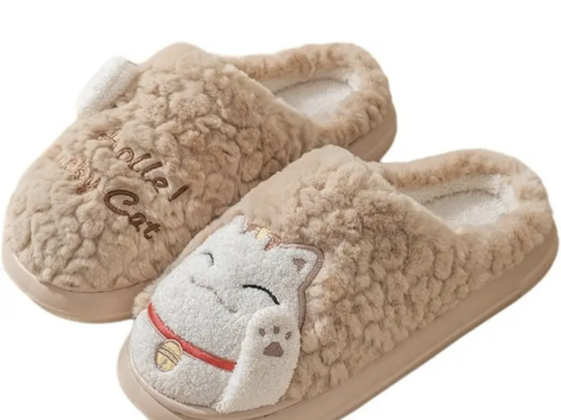 Капці жіночі теплі.Тапочки домашні кімнатні жіночі "Котик". Тапки зимові 36-37 розмір Світло коричневі Код: 2297-6-36