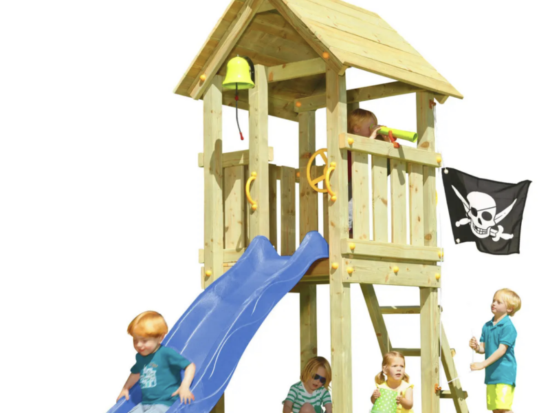 Дитячий майданчик Blue Rabbit KIOSK, будиночок із гіркою Код: KIOSK