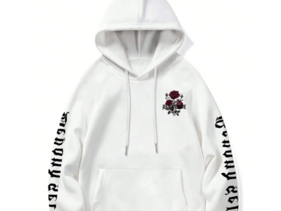 Худі оверсайз із принтом Dark Rose Темна троянда Білий, XS