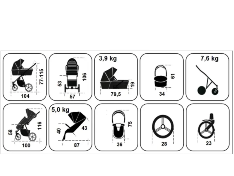 Дитяча коляска 2 в 1 від Angelina Fibi бежева (екошкіра, Ang FS17)
