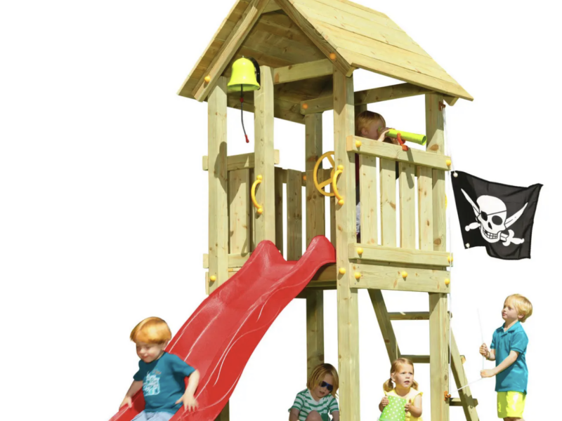 Дитячий майданчик Blue Rabbit KIOSK, будиночок із гіркою Код: KIOSK