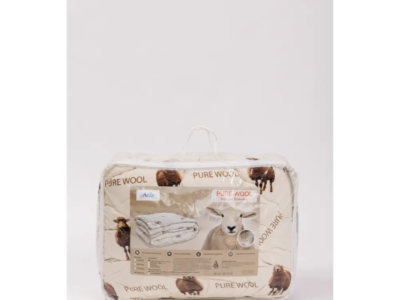 Зимова ковдра на овчині полуторна 150х210 см, тепла ковдра з овечою вовною ARDA