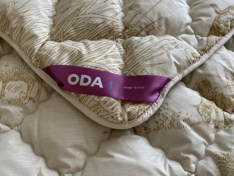 Ковдра на вовні євро розміру 200х220 Якісна тепла зимова ковдра ODA Код: 1088