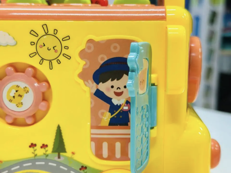 Розвивальна гра сортер для малюків Автобус іграшковий Розвивальні іграшки для найменших