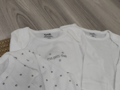 Боді Kiabi 3 шт на 18 міс м які дитячі боді 100% бавовна Код: BS-000213