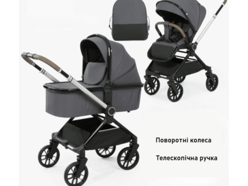 Коляска универсальная детская, 2в1 бренд Kidilo D900 чёрная black