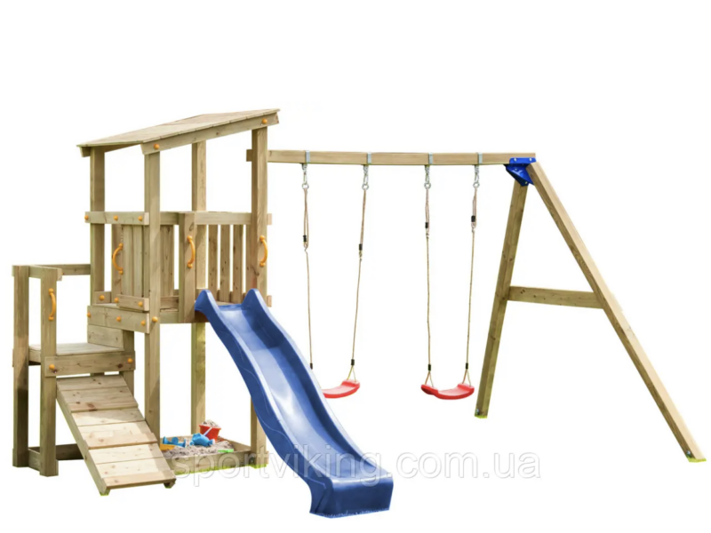 Дитячий ігровий майданчик Blue Rabbit KIOSK + SWING для частого двору