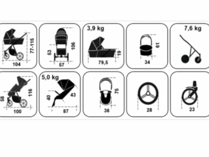 Дитяча коляска 2 в 1 від Angelina Fibi бежева (екошкіра, Ang FS17)