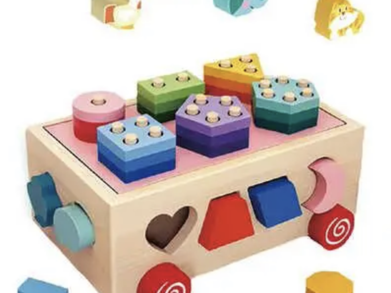 Ігровий центр 22995 (24) "WToys", дерев яний, каталка, 3 в 1, сортер, 1 тематична гра, в коробці Код: 171631