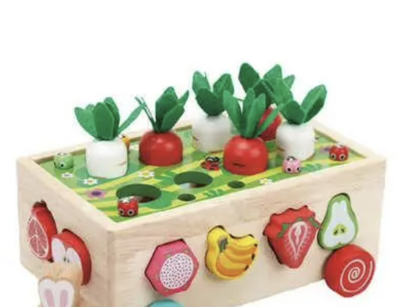 Ігровий центр 22995 (24) "WToys", дерев яний, каталка, 3 в 1, сортер, 1 тематична гра, в коробці Код: 171631