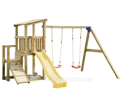 Дитячий ігровий майданчик Blue Rabbit KIOSK + SWING для частого двору