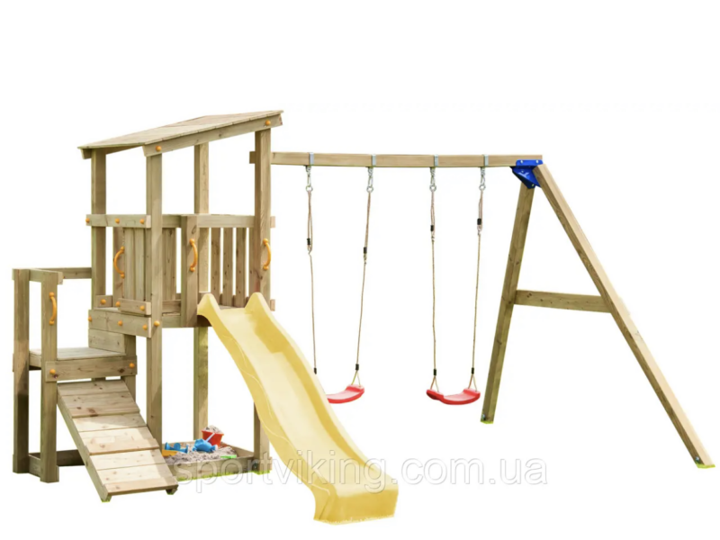 Дитячий ігровий майданчик Blue Rabbit KIOSK + SWING для частого двору