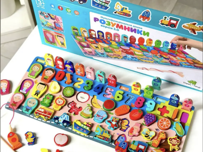 Деревяний розвиваючий дитячий Сортер по методиці Монтессорі 1980 Limo toy 5 В 1 українською мовою Код: 1726269195