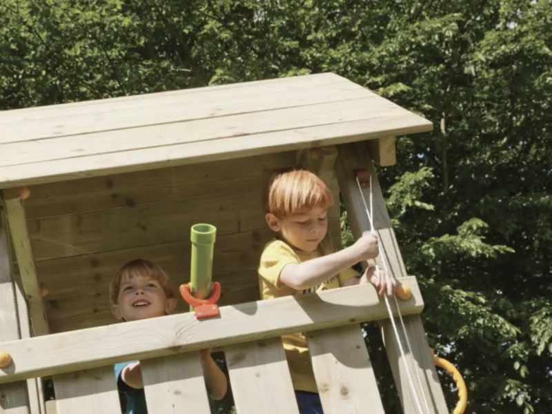 Дитячий майданчик Blue Rabbit KIOSK, будиночок із гіркою Код: KIOSK