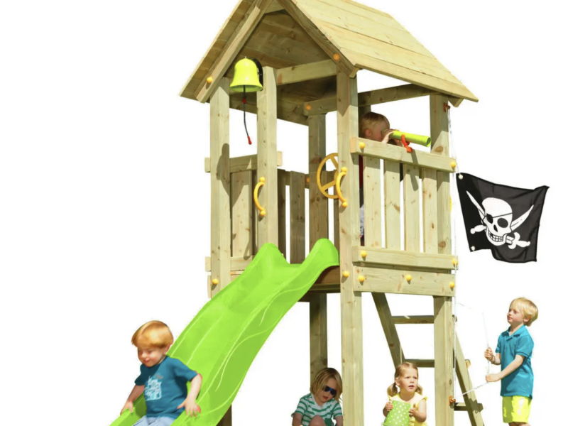 Дитячий майданчик Blue Rabbit KIOSK, будиночок із гіркою Код: KIOSK