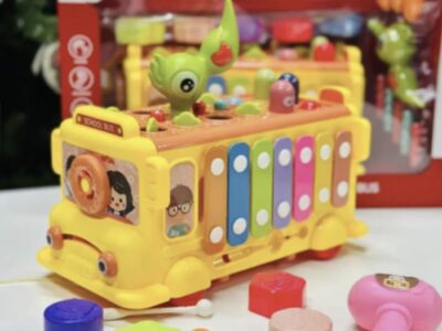 Розвивальна гра сортер для малюків Автобус іграшковий Розвивальні іграшки для найменших