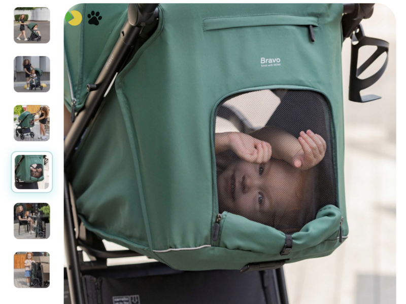 Carrello Bravo CRL-8512 прогулянкова коляска для бездоріжжя, всесезонний візок • Royal Beige