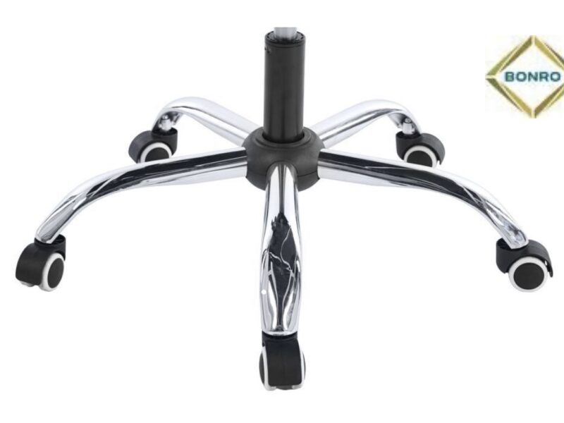 Кресло офисное на колесах Bonro BN-6071 розовое с подставкой для ног (42400294)