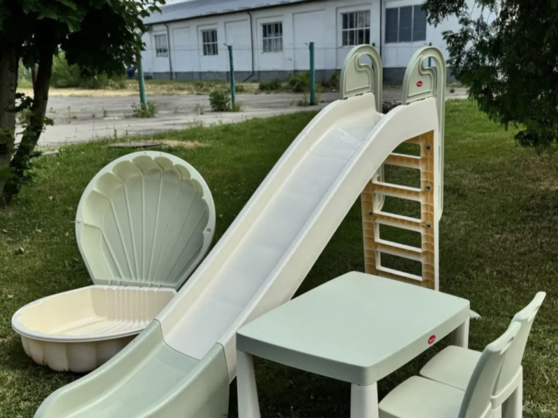 Хакі комплект 3 в 1 Новий дитячий майданчик для приватного будинку Дитячі майданчики та ігрові комплекси doloni