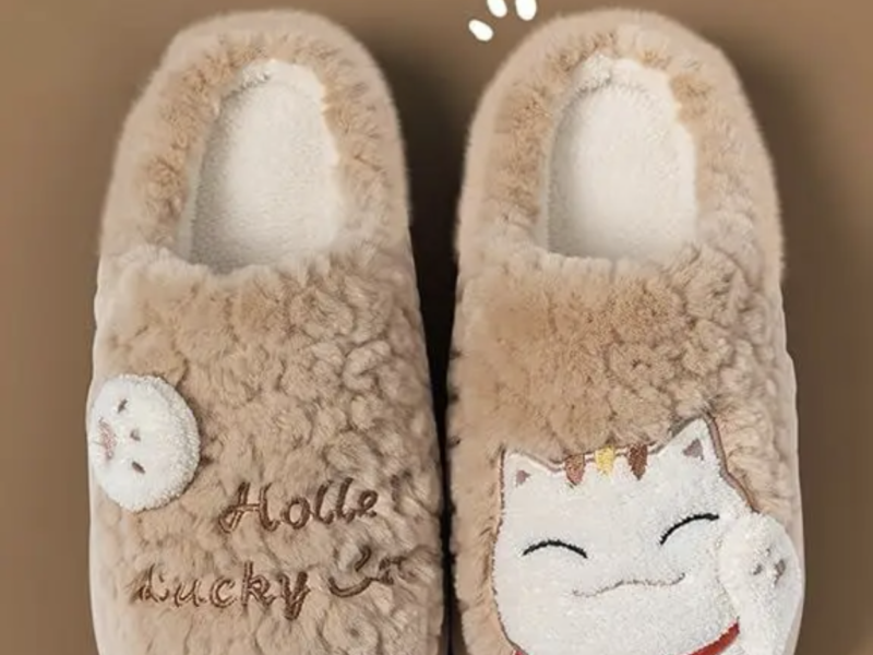 Капці жіночі теплі.Тапочки домашні кімнатні жіночі "Котик". Тапки зимові 36-37 розмір Світло коричневі Код: 2297-6-36