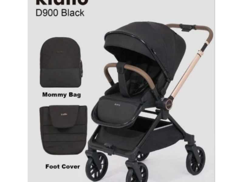 Коляска универсальная детская, 2в1 бренд Kidilo D900 чёрная black