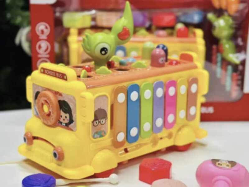 Розвивальна гра сортер для малюків Автобус іграшковий Розвивальні іграшки для найменших