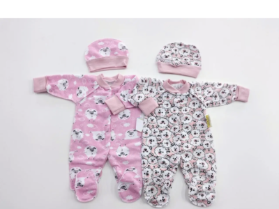 Дитячий чоловічок для новонароджених із шапочкою на дівчинку 56- 62 см Код: 4564654654645